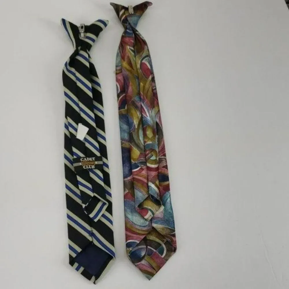 Cadet Classics Club Polysilk Clip‎ On Ties